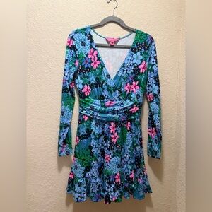Like New - Lilly Pulitzer Codylee Long Sleeve V-Neck Romper Dress, Size M
